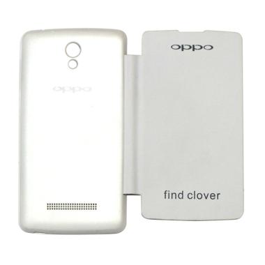 Winner Flip Cover Casing for Oppo R815 Clover Music - White