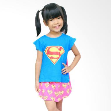Dessan Supergirl Bersayap Baju Jumpsuit Anak with Rok