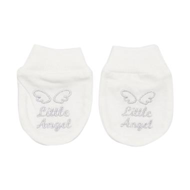 Cribcot Little Angel Sarung Tangan Bayi - White Light Grey
