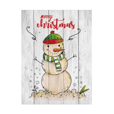 Artistic18 Wood Decoration Source · Artistic 18 Poster Kayu Solid Merry Christmas sweet snowman Hiasan Natal