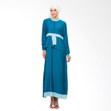 Mirtazani Habibi Zayyan Gamis Baju Muslim Wanita - Blue Coral
