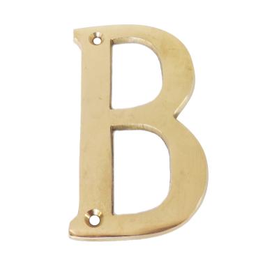 10cm Huruf Kuningan Papan Nama Pintu Meja Kantor / Brass Number - B
