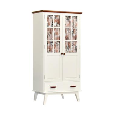 Livien Furniture Screen Milano Series Lemari Pakaian - Ivory