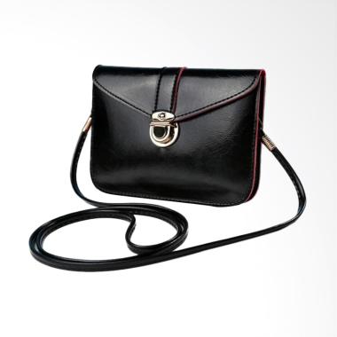 Lansdeal Fashion Zero Purse Leather Single Phone Sling Bag - Black