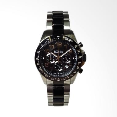 Bonia Jam Tangan Pria - Silver Black [BPT176-1334C]
