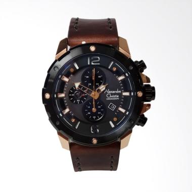 Alexandre Christie Chronograph Jam  ... Black Rosegold [AC6410MC]