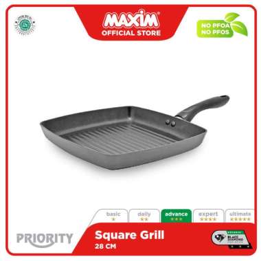 Maxim Priority Alat Pemanggang Teflon 28cm Square Grill