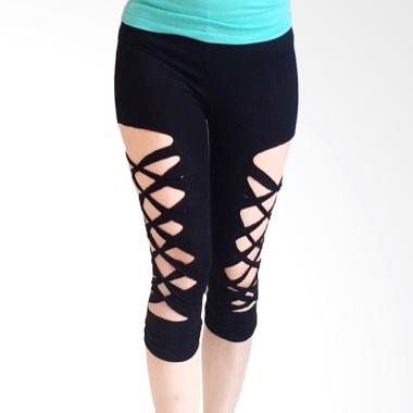 Mom Cross 7/8 Legging Olahraga Wanita - Black