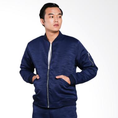 Papercut Men by Moral Bomber Jacket Pria - Navy