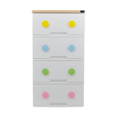 Rovega CTR 437 Empat Susun Lemari Kabinet - White