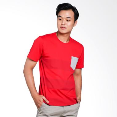 Carvil Tstripe-02 T-Shirt Pria - Red