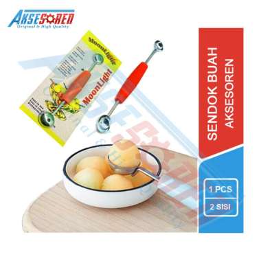 Sendok Kerok Koktail Buah Buahan Aksesoren / Cetakan Kerokan Makanan Kue Agar Puding Orange