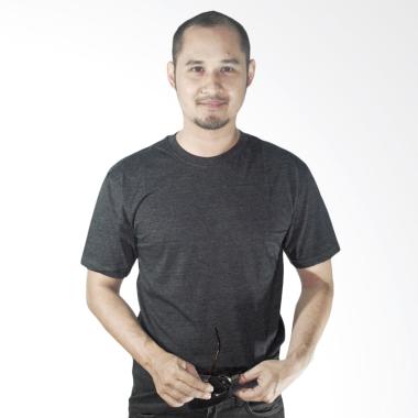 Nazoela Clothing Kaos Polos Pria - Black Misty