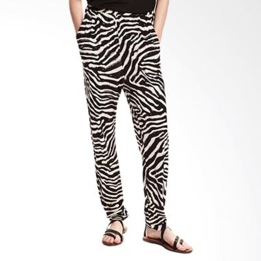 Millenia HMP 02 Zebra Celana Panjang Wanita - Black Off White