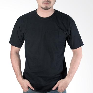 Nazoela Clothing Polos Kaos Pria - Black Solid