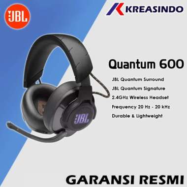 JBL Quantum 600 / Q600 Wireless Gaming Headset Headphone Garansi Resmi Hitam