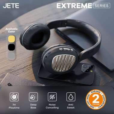 Headset Bluetooth Headphone Bluetooth JETE Extreme JT-06 - Garansi 2 Tahun Hitam