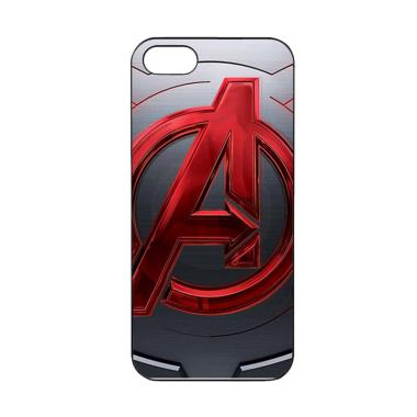 Acc Hp Avengers Logo Red Metal Z5265 Casing for iPhone 5 or iPhone 5s