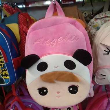 TAS RANSEL ANAK 2RIT KARAKTER ANGELA DISNEY BARNEY ELMO SIZE L angela cepol