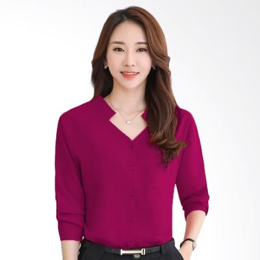 Okechuku Keinara Fashion Korea Kemeja Wanita - Fuchsia