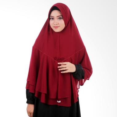 Atteena Hijab Khimar Yusnie Jilbab Instant - Dark Red