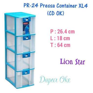 Lion Star Pressa Container XL4 PR-24 - Rak CD - Laci CD Orange