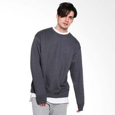 Champion Powerblend Fleece Crew Sweater Pria - Granite Heather
