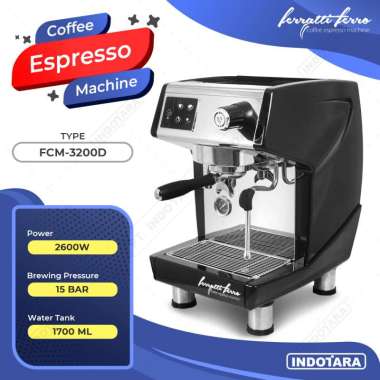 Mesin Kopi Ferratti Ferro Espresso Machine / Coffee Maker [FCM3200D] GLOSSY BLACK
