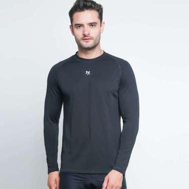 Lasona Men Sportswear Baju Olahraga Pria Tangan Panjang BM-C3175-M XXL Black Black