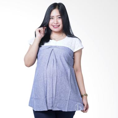 Mama Hamil BLD 409 Dian Baju Blouse Ibu Hamil - Biru Mama Hamil BLD 409 Dian Baju Blouse Ibu Hamil - Biru