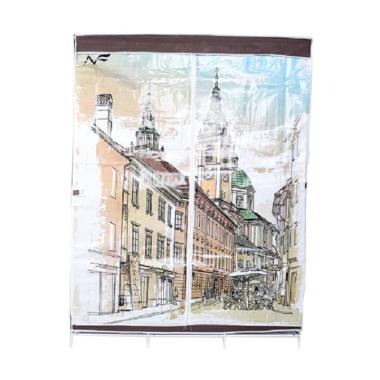 Radysa 3 Layer Lemari Pakaian Portable - London Coffee