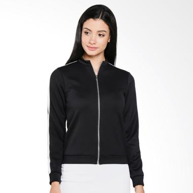 Yoorafashion JK451 Side Stripe Jacket Outer Jaket Wanita - Black