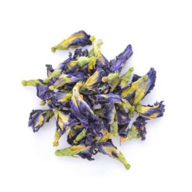 teh kembang bunga telang kering dry butterfly pea flower tea organic surabaya 100 gr