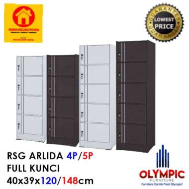 RAK SUSUN MULTIFUNGSI - RAK PENYIMPANAN - LEMARI SUSUN - RSG ARLIDA 4P/5P - OLYMPIC 5 PINTU