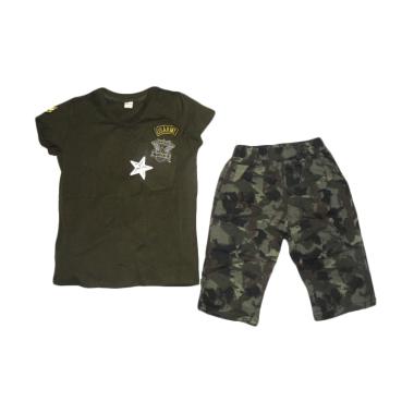 VERINA BABY Atasan and Pants Army Style Setelan Anak - Hijau
