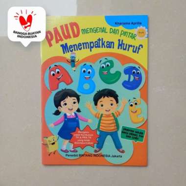 Buku Anak TK PAUD Mengenal dan Pintar Menempatkan Huruf, belajar baca