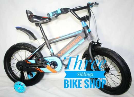 SEPEDA ANAK BMX MAZARA 16 INCH BAN BESAR FAT BIKE 3.0 WARNA BIRU MUDA