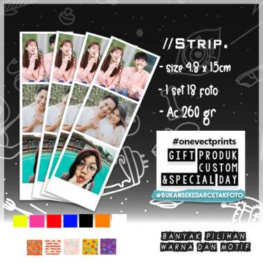 Murah Cetak foto polaroid 1 set strip