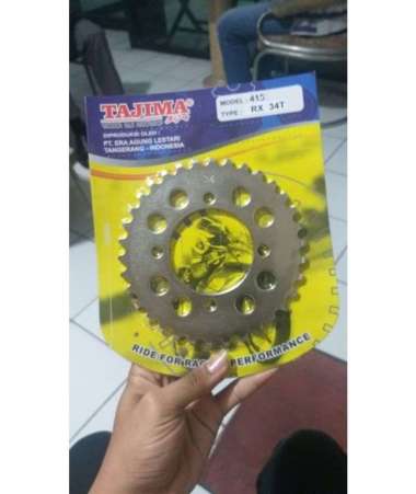 Original Tajima Sprocket Gir Gear Belakang 415 44 45 46 47 48 Baja Kawasaki KLX 150 DT Dtracker Trac