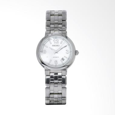 Seiko Stainless Steel Automatic Jam Tangan Pria - White Silver [SNH019] Silver