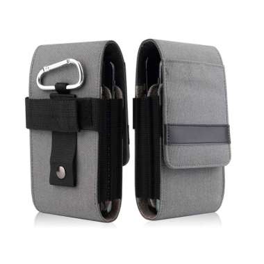 Sarung HP Pinggang Nylon 2HP Non Magnet Vertikal Ukuran 6,5 Inch (17x8 Cm) Ukuran 6,5 Inch (17x8 Cm)