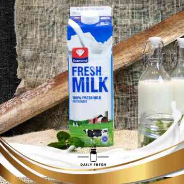 Promo Harga Diamond Fresh Milk Plain 946 ml - Blibli