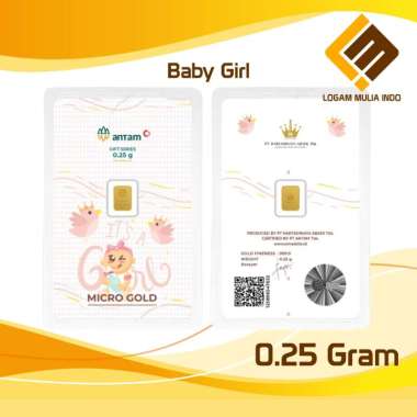 LOGAM MULIA MICRO GOLD ANTAM HARTADINATA 0.1 GRAM 0.1GR BABY GIRL 2