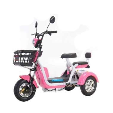Uwinfly Romeo Sepeda Listrik Roda 3 Dengan Power Motor 600W dan Battery Kering 48V 20Ah Pink