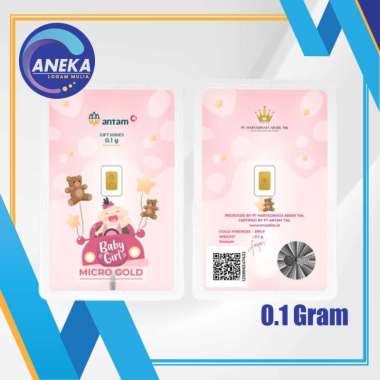 LOGAM MULIA MICRO GOLD ANTAM HARTADINATA 0.1 GRAM BABY GIRL 3 0.1GR