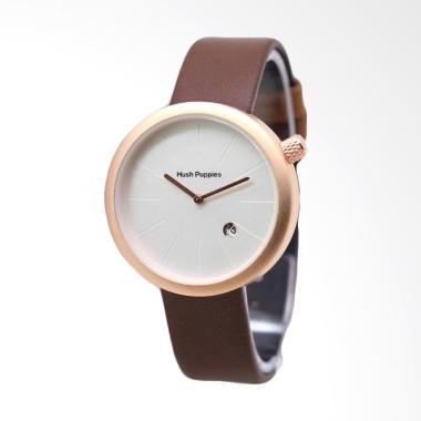 Hush Puppies Jam Tangan Wanita round gold white