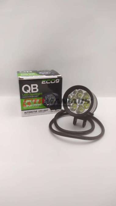 LAMPU SOROT TEMBAK MOTOR LED CREE 6TITIK BULAT 20WATT 100METER ECO9 QB