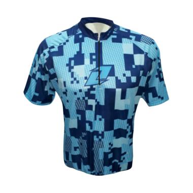 Just For You Oneal Lengan Pendek Baju Sepeda - Biru Motif Kotak