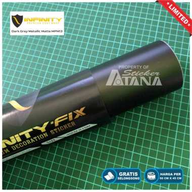 Skotlet Hitam Doff Metalik Scotlet Infinity Satin Dop Stiker Meteran Sticker Decal Scotlite Sepeda M