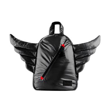 7 A.M. Mini Wings Backpack Tas Ransel Anak - Black